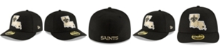 New Era Men's Black New Orleans Saints Alternate Logo Omaha Low Profile 59FIFTY Fitted Hat